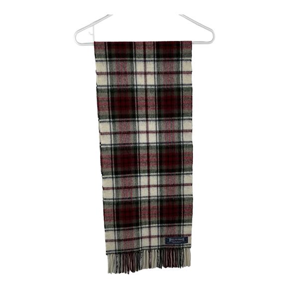 Highland Tweeds 100% Lambswool Tartan Scarf Fringed - Picture 3 of 4